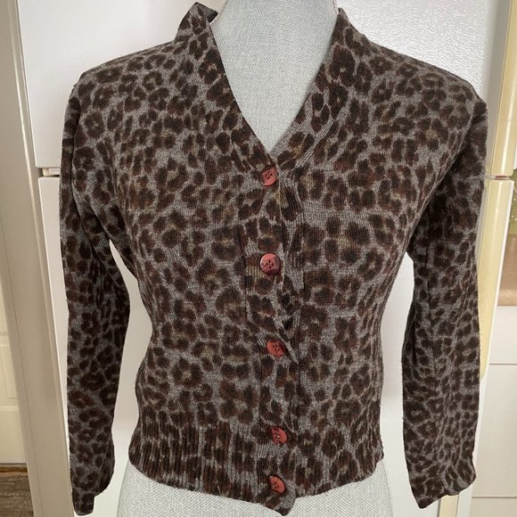 Leopard print cropped sweater - Picture 5 of 6